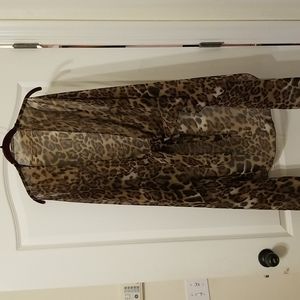 G by Giuliani leopard Print Scarf Vest